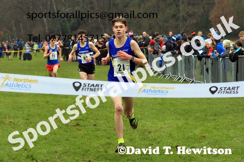 Boys Under-15s 2023 Northern Cross Country Champs., Witton Park, Blackburn. Photo: David T. Hewitson/Sports for All Pics